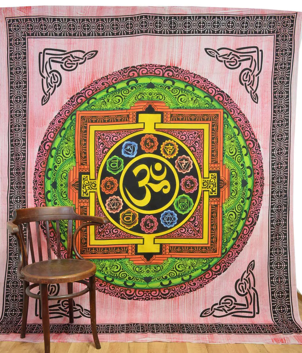 Om-Zeichen Wandtuch Yantra Goa-Tuch