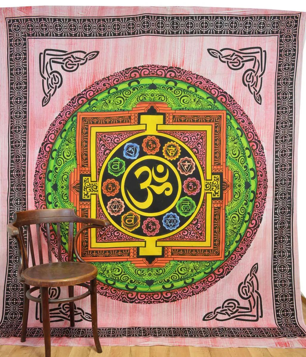 Om-Zeichen Wandtuch Yantra Goa-Tuch