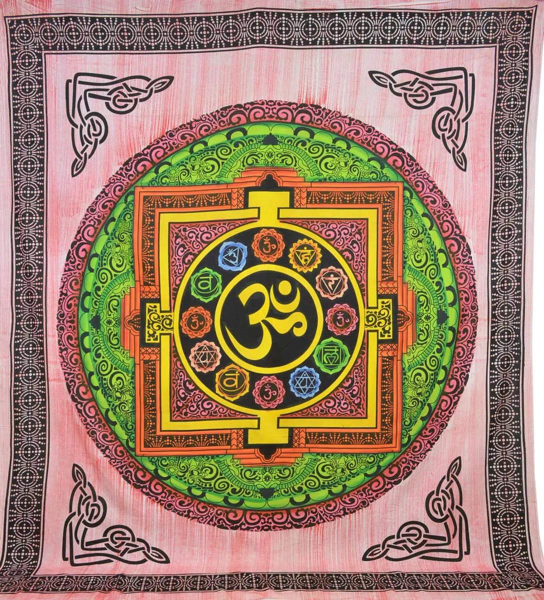 Om-Zeichen Wandtuch Yantra Goa-Tuch