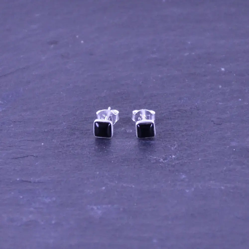 Onyx Ohrstecker Silber - Talisman Silberschmuck