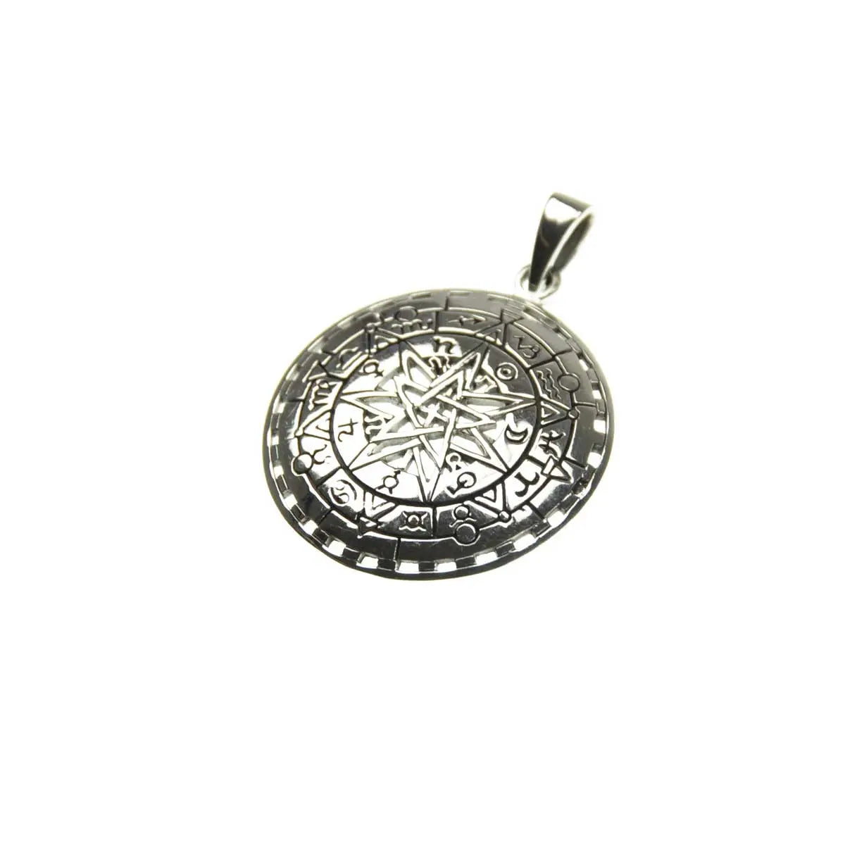 Siebenstern Heptagram Alchemie Silberanhänger