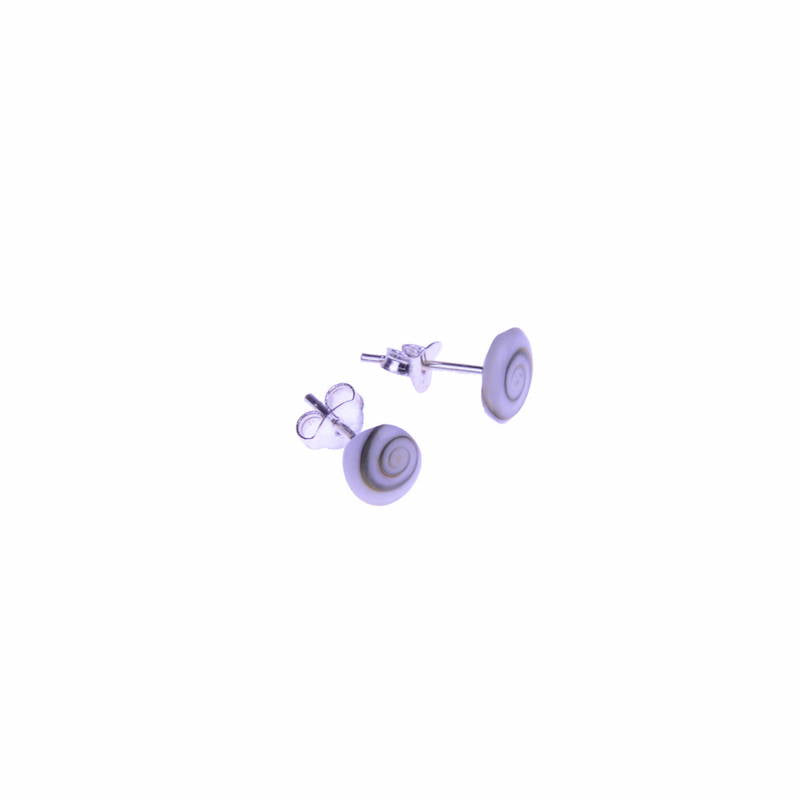 Shivaauge Ohrstecker, 925-Silber oval - Talisman Silberschmuck