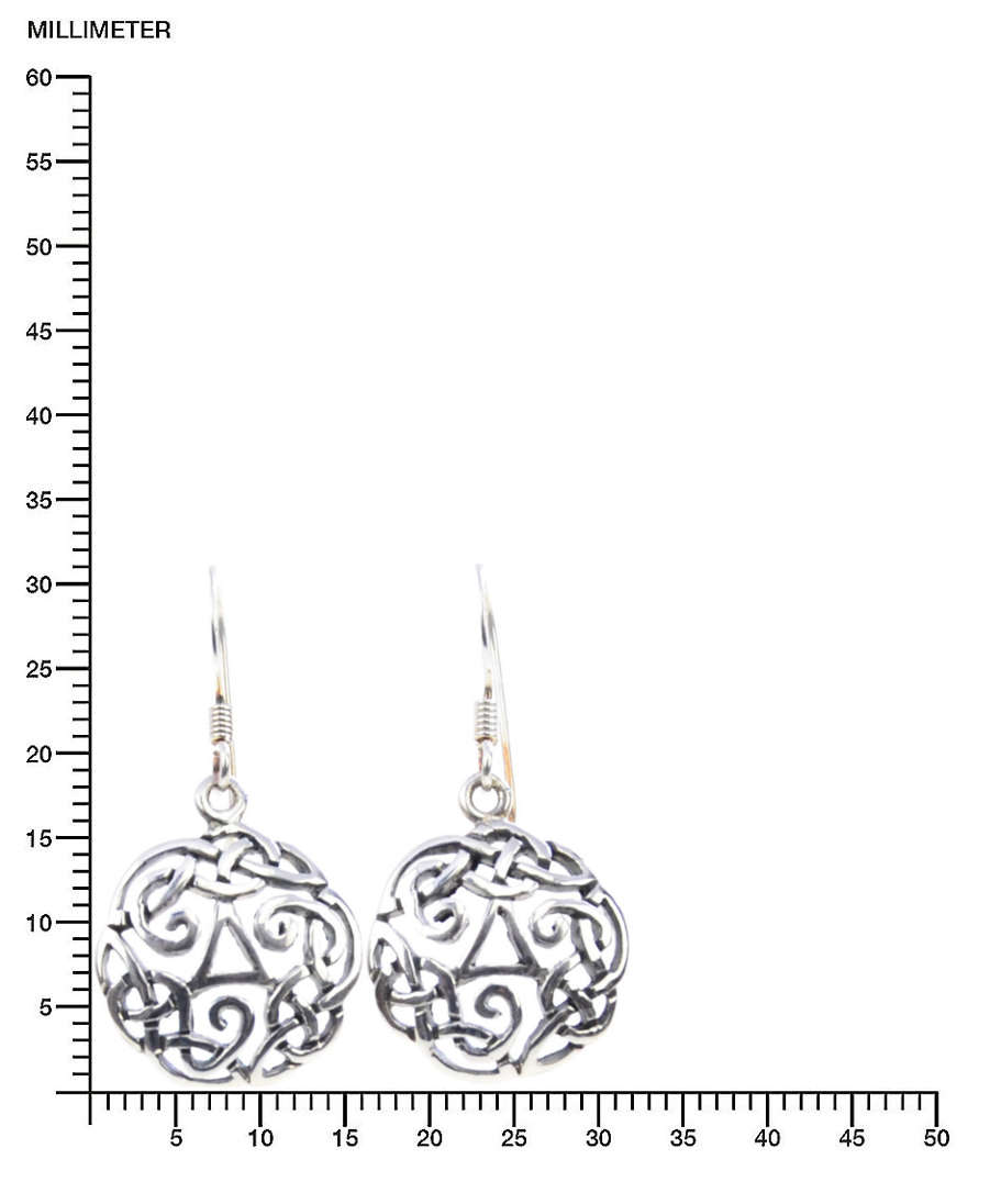 Keltischer Knoten Ohrringe -Silberschmuck