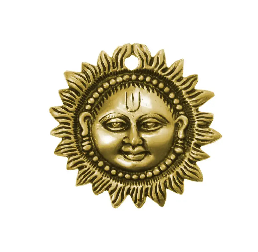 Messing Sonne Wandschmuck indische Messingsonne
