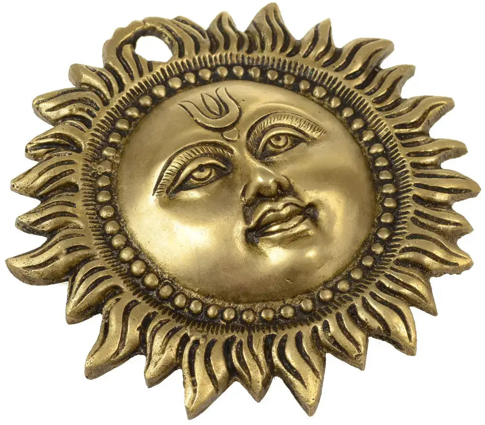 Messing Sonne Wandschmuck indische Messingsonne