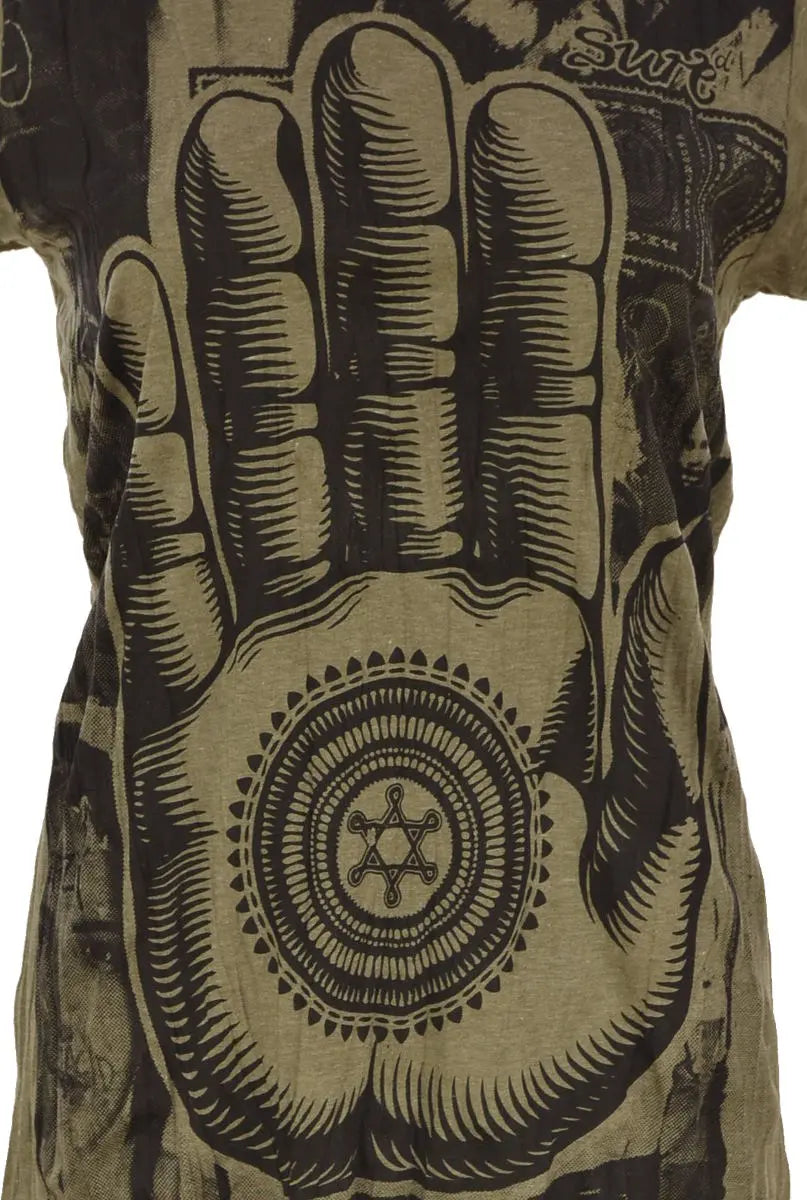 Sure T-Shirt Big Hand Woman Damen Vintage Top
