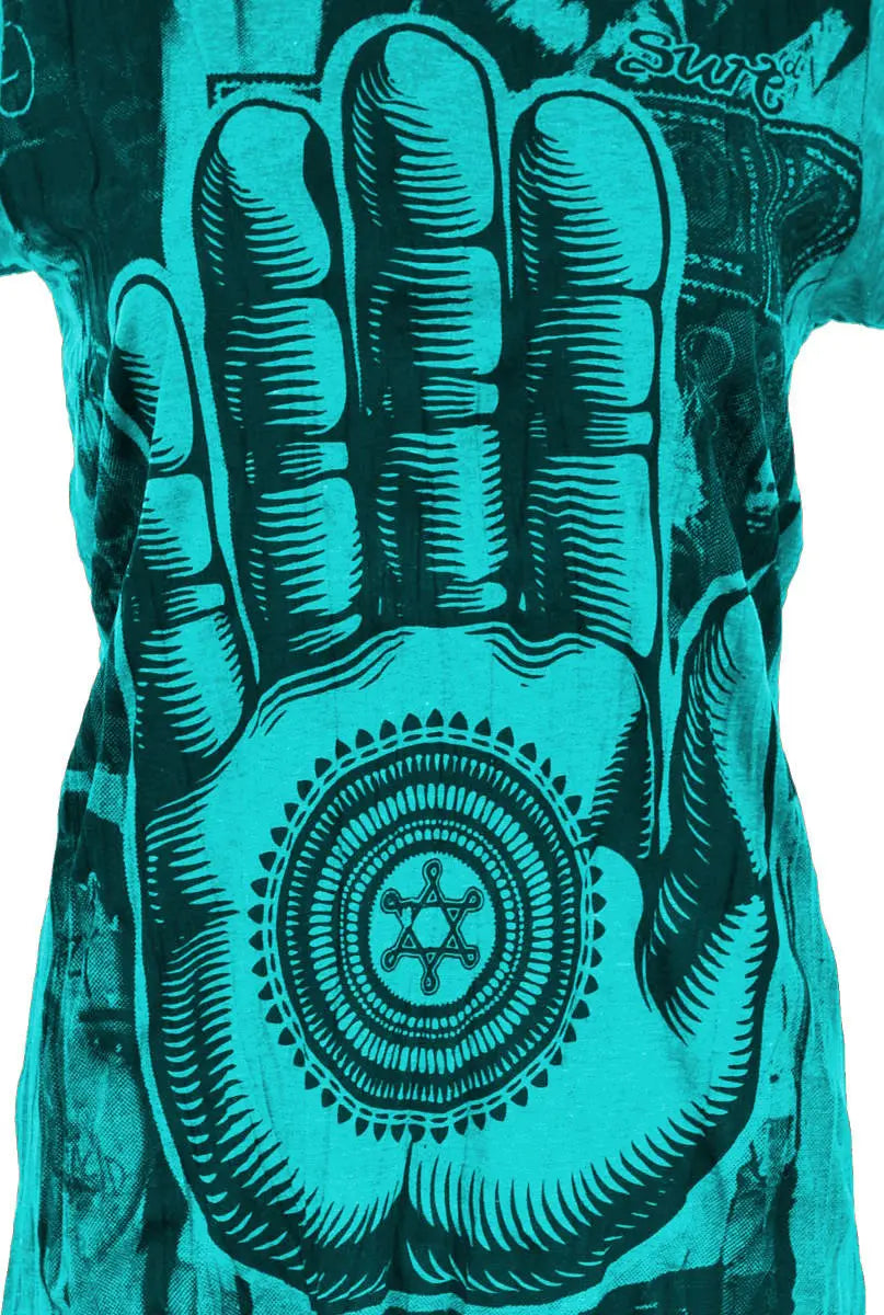 Sure T-Shirt Big Hand Woman Damen Vintage Top