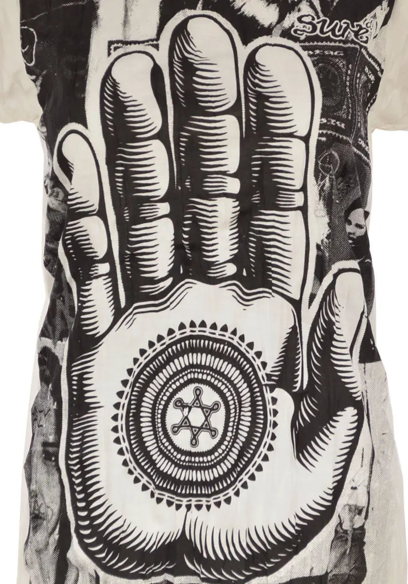 Sure T-Shirt Big Hand Woman Damen Vintage Top
