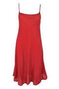 TALISMAN Spaghettiträgerkleid kurz – Öko Look
