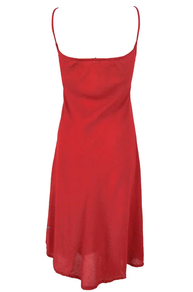 TALISMAN Spaghettiträgerkleid kurz – Öko Look