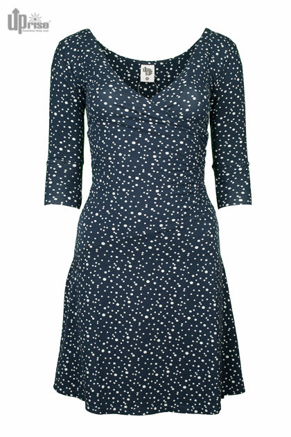 Uprise Party Dress ¾Ärmel Bio Hanf Fairtrade