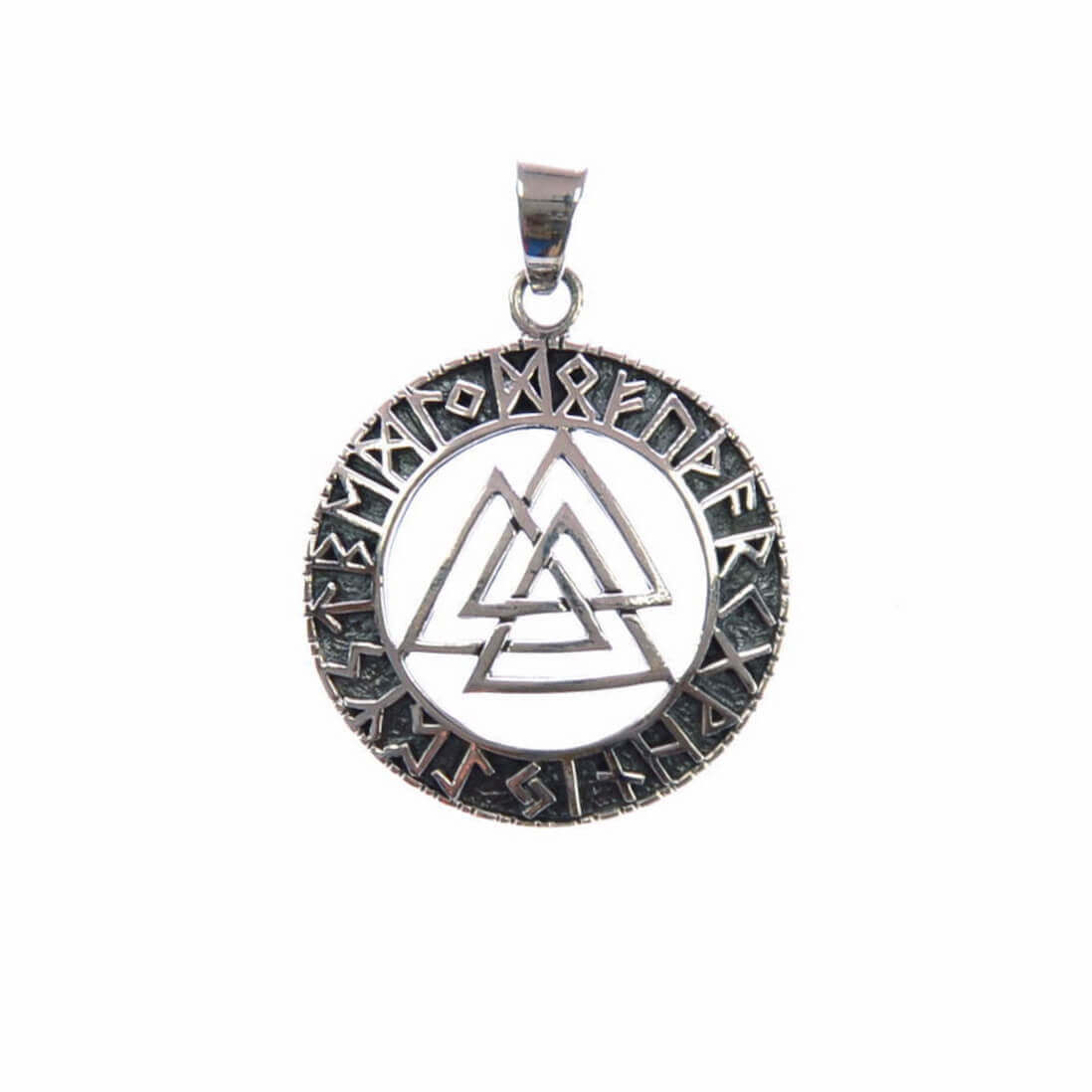 Futhark Kettenanhänger Silber Wikinger Edda