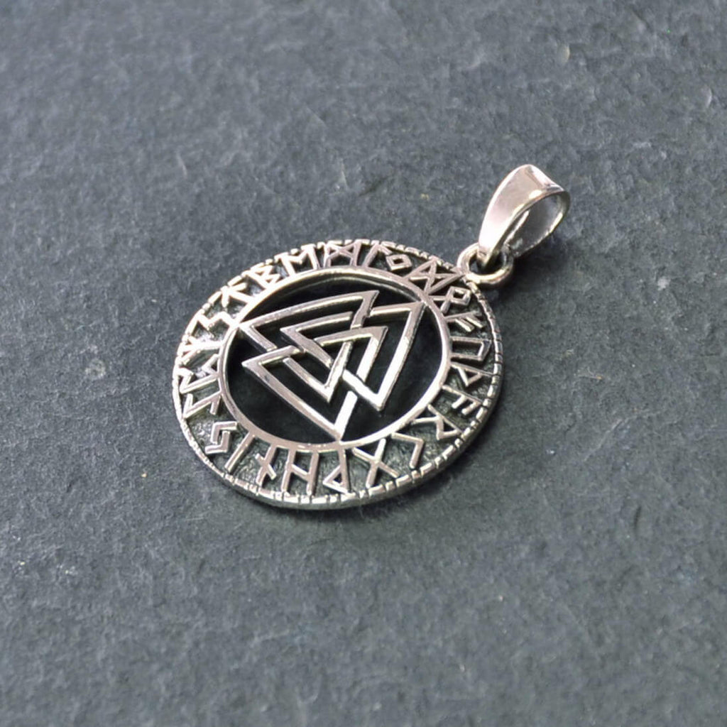 Futhark Kettenanhänger Silber Wikinger Edda