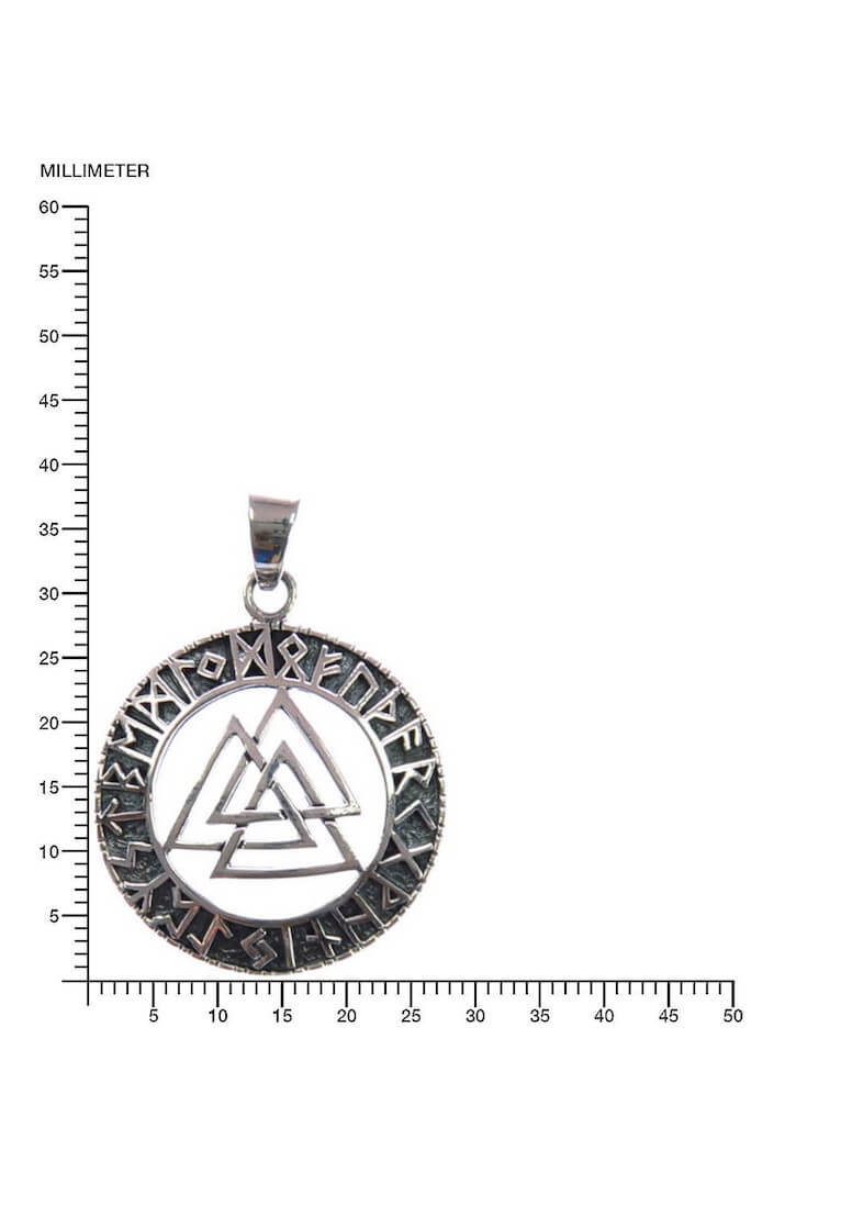 Futhark Kettenanhänger Silber Wikinger Edda