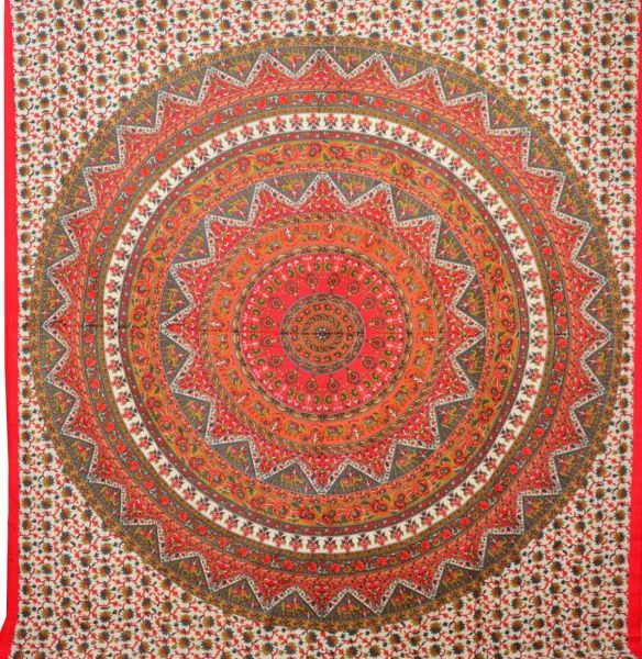 Large elephant mandala wall cloth